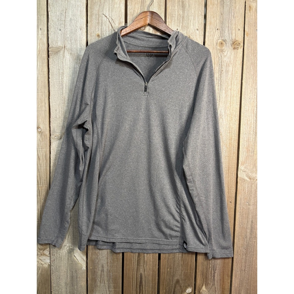 REI Co-op Mens XL Gray Quarter Zip Pullover Long Sleeve Performance Shirt 887279